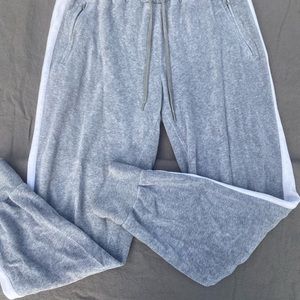 women’s suede grey sweatpants (xs)